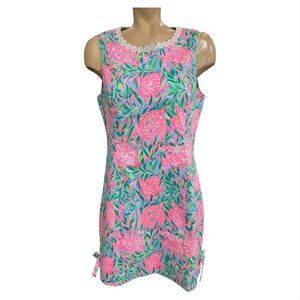 Lilly Pulitzer NWT Pink and Green Floral Dress Size M